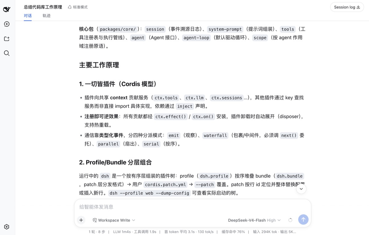 DeepSeek Harness 会话示例